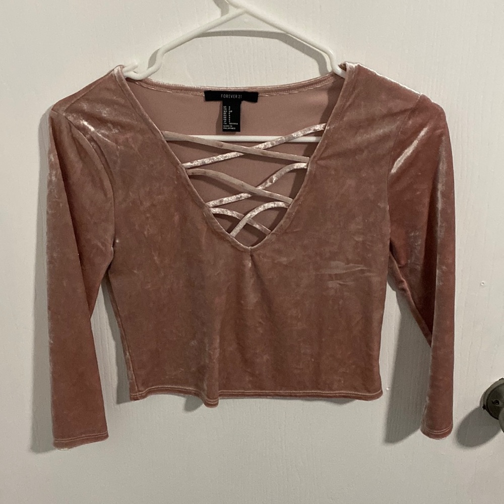 Velvet crop top